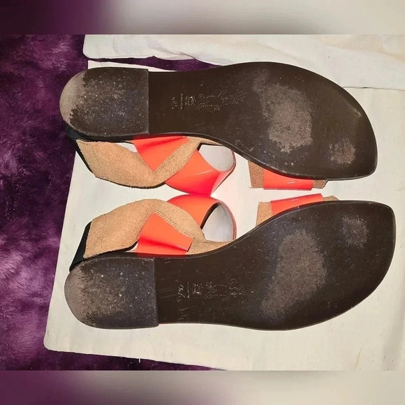 Marni Flat Sandals Fuoco Slingback Womens Shoe Size US 10.5 EU 40.5 - Picture 7 of 12